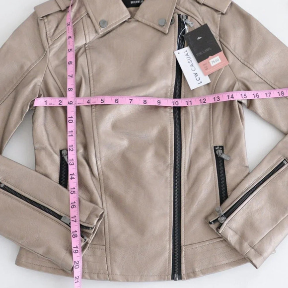 NWT LCW Casual Pewter Metallic Bomber Jacket - Picture 2 of 12